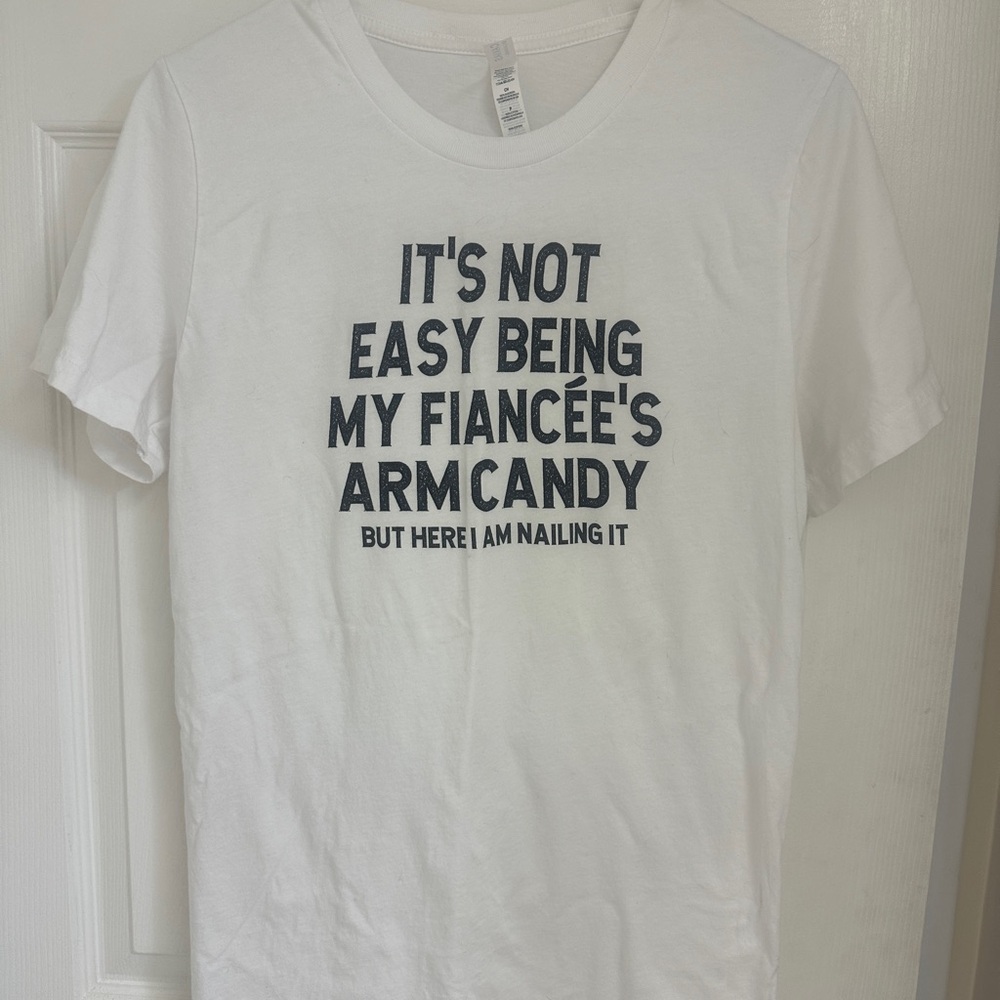 Men’s White Graphic T-Shirt with Black Text